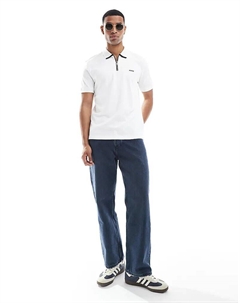 Рубашка-поло Dalomino белого цвета Hugo red