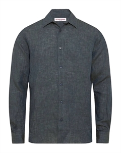 Льняная изогнутая рубашка, синий Orlebar brown