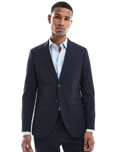 Пиджак Premium из сирсакера темно-синего цвета Jack & jones