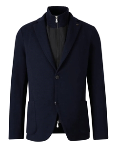 Стеганый блейзер на молнии спереди, синий Gran sasso