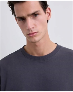 Мужская футболка укороченная расслабленного кроя, антрацитовый Scalpers