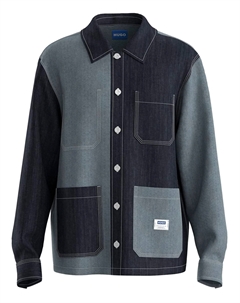 Мужская вельветовая рубашка с карманами, синий Hugo