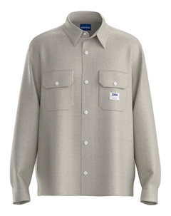 Мужская вельветовая рубашка с карманами, белый Hugo