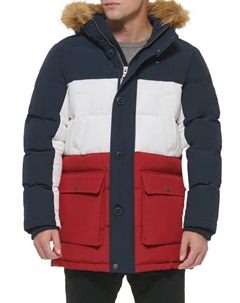 Куртка-пуховик Artic с отделкой из искусственного меха на капюшоне, цвет Navy White Red Tommy hilfiger