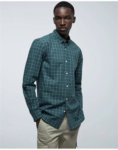 Рубашка из поплина в клетку, зеленый Сфера