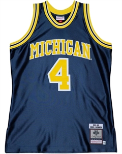 Топ 1991/92 Chris Webber Michigan Wolverines Alumni Authentic, синий Mitchell and ness