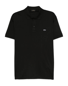 Вышитая рубашка-поло, черный Paul & shark