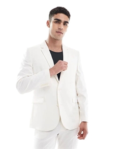 Тонкий пиджак цвета экрю Asos design