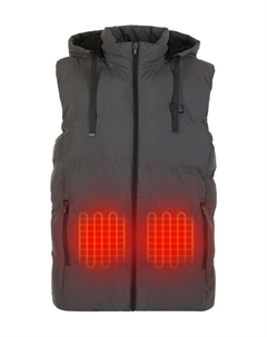 Жилет с капюшоном и подогревом, цвет Gray Helios