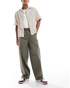 Мешковатые брюки-карго цвета хаки Asos design