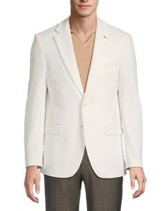 Текстурированный трикотажный блейзер современного кроя, белый Scotch&soda