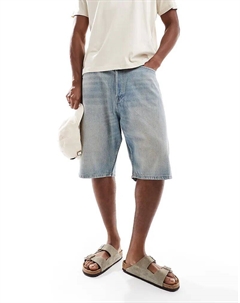 Джинсовые шорты Ron fit для фигурного катания светло-голубого цвета Jack & jones