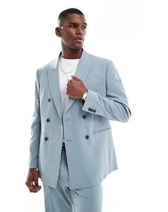 Пиджак, классический, светло-голубого цвета Asos design