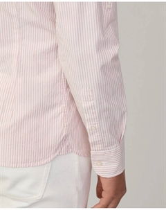 Мужская рубашка приталенного кроя в бенгальскую полоску, красный Hackett