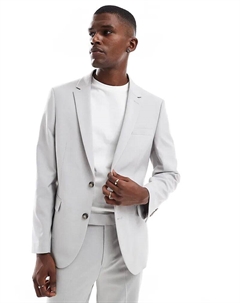 Тонкий пиджак ледяного серого цвета Asos design