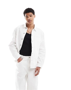 Рубашка свободного кроя белого цвета Asos design