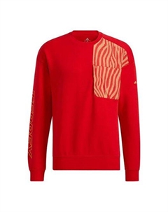 Худи Subject Printing Sports Pullover Long Sleeves Couple Style Red HE7323 Adidas