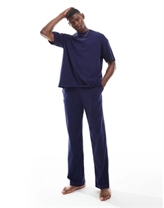 Пижамный комплект темно-синего цвета Asos design