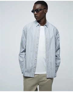 Оксфордская рубашка в полоску, синий Сфера