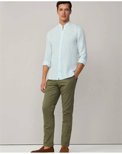 Мужские чинос скинни окрашенные в изделии, темно-зеленый Hackett