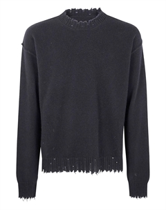 Кашемировый свитер с бахромой, черный Uma wang