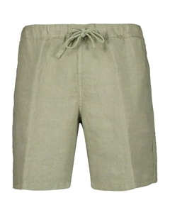 Льняные шорты с эластичной талией, зеленый 120% lino