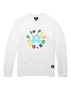 Толстовка x Golf Le Fleur Crew Sweatshirt 'White' 10009027-A02, белый Converse