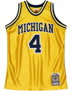 Топ 1991/92 Chris Webber Michigan Wolverines Swingman, желтый Mitchell and ness