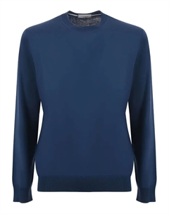 Свитер с круглым вырезом, синий Paolo pecora