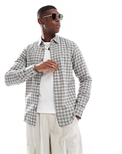 Рубашка в мелкую клетку кремового цвета Only & sons