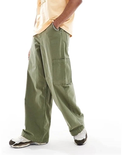 Супер мешковатые брюки-карго цвета хаки Asos design