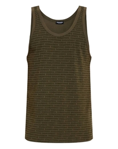 Майка с логотипом, зеленый Dsquared2