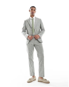 Зеленые брюки из льняной смеси Jack & jones