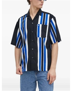 Полосатая рубашка с короткими рукавами, черный Hugo