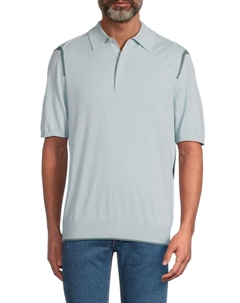 Рубашка-поло из цельного хлопка, светло-синий Paul smith