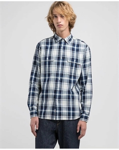 Мужская хлопковая рубашка классического кроя с длинным рукавом, белый Replay