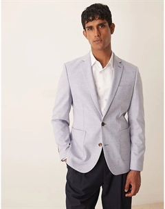 Узкий блейзер в синюю клетку Asos design