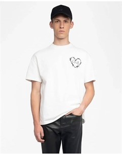 Мужская футболка Тедди с коротким рукавом из хлопка, белый Zadig&voltaire