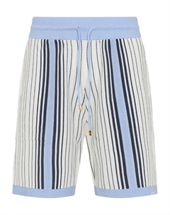 Полосатые трикотажные шорты, синий Amiri