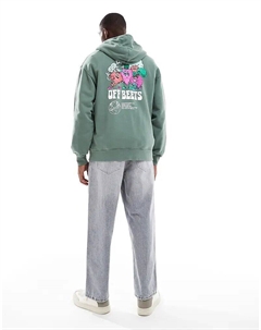 Толстовка свободного кроя Off Beets с принтом на спине темно-зеленого цвета Levi's®