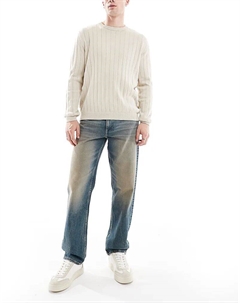 Джинсы прямого кроя стретч с оттенком светло-голубого цвета Asos design