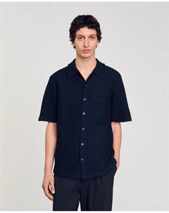 Мужская рубашка с медовой клеткой, синий Sandro