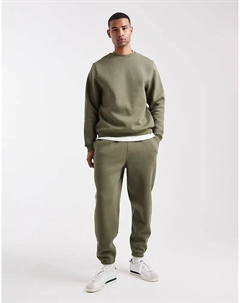 Зауженные книзу брюки-джоггеры цвета хаки Asos design