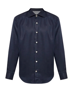 Рубашка с длинными рукавами и застежкой на пуговицы, синий Eleventy