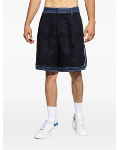 Твидовые шорты с джинсовой отделкой, синий Dsquared2