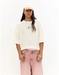 Футболка с короткими рукавами Boxy, цвет «кремовый». Pull & bear