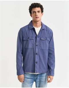 Мужская рубашка прямого кроя с накладными карманами, синий Gant