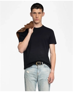 Мужская футболка Tommy с коротким рукавом из хлопка, черный Zadig&voltaire