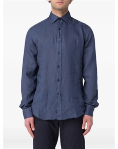 Льняная рубашка с длинными рукавами, синий Paul & shark
