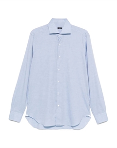 Рубашка из хлопка в мелкую клетку, синий Barba